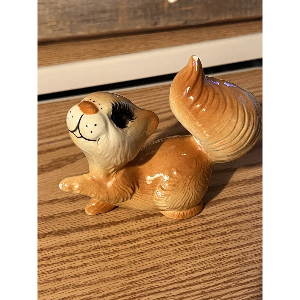 1950s Vintage Anthropomorphic Ceramic Squirrel Figurine Big Eyes kitschy